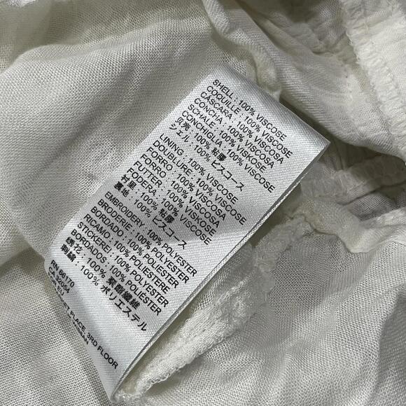 Free People Pasadena Embroidered Mini Dress Long Sleeve White Size Large - Picture 5 of 7